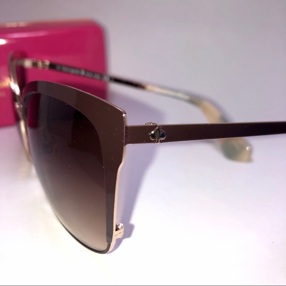 Kate Spade “Genice” 0GSA Gold Brown Sunglasses - Picture 3 of 5